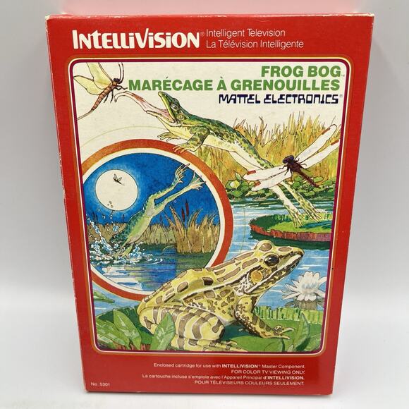 Frog Bog (Intellivision) ⭐ CIB with Protective Cases! ⭐ Clean Tested Works - Picture 2 of 9